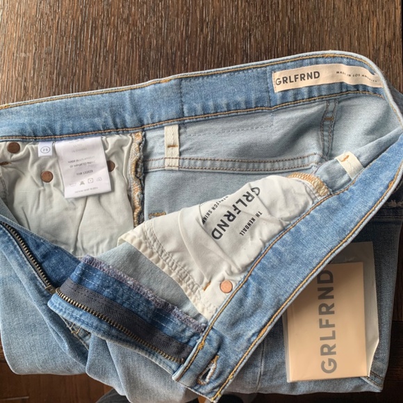 NWT Revolve GRLFRND Jeans High Rise Light Wash Kendall Stretch Skinny Size 25 - Picture 8 of 14